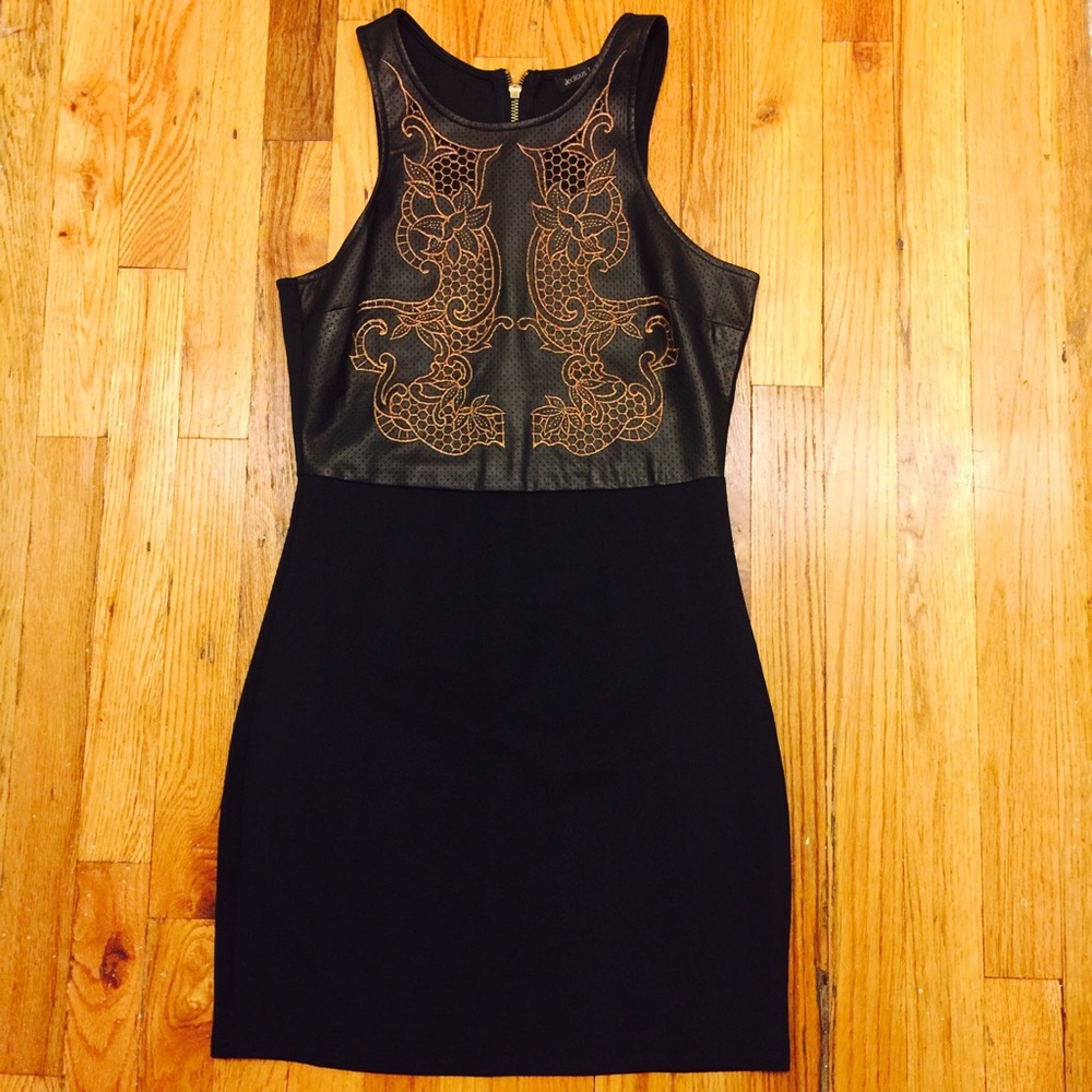 Black Bronze Sexy Bodycon Dress